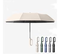 Parapluie Pliable Autohook Alvyne, Parapluie Autohook Alvyne, Parapluie Zaho, Parapluie Automatique à Boucle annulaire (Riz WUTONG,41,7 Pouces)