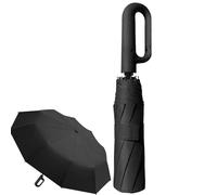 Parapluie pliable automatique - Parapluie compact coupe-vent avec protection UV, ouverture et fermeture automatiques | Parapluie de voyage avec poignée de mousqueton, parapluie pliable léger pour