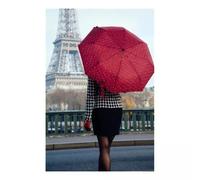 Parapluie PLIABLE Magritte rouge grenat SMATI