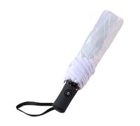 Parapluie pliant automatique transparent pour hommes et femmes,bord ondulé,noir,affaires,pluie,été,soleil,coupe-vent,parasol - Type Z9007-2A