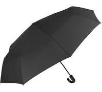 Parapluie Pliant Golf Homme - Ouverture Et Fermeture Automatique - Compact Grand Résistant Solid - Parapluie Uni De Qualité - Pfc Free - Diamètre 118 Cm - Perletti Technology (Noir)