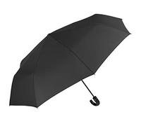 Parapluie Pliant Golf Homme - Ouverture et Fermeture Automatique - Compact Grand Résistant Solid - Parapluie Uni de Qualité - PFC FREE - Diamètre 118 cm - Perletti Technology (Noir)