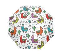 Parapluie Pliant Lama Cactus Coupe-Vent Pluie Automatique Ouverture Ferme Parapluie Voyage Protection UV pour Femme Homme