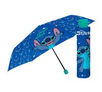 Parapluie pliant manuel enfant Perletti Disney Stitch Bleu 91 cm