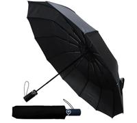 Parapluie Pliant Solide 12 Baleines Femme Homme Compact - Resistant au Vent