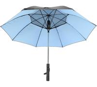 Parapluie portable avec ventilateur Rechargeable USB 2600 mAh Power Bank Sun and Rain Folding Compact pour les étés chauds