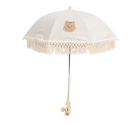 Parapluie pour bébé, Parapluie de Style Bohème avec Réglage Flexible de L'angle, UPF 40+, Tissu Oxford, Pince en Acier pour Tribunes et Plages (écureuil)