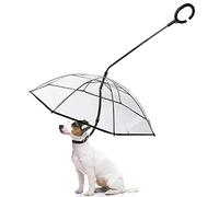 Parapluie pour chien avec laisse pour petits animaux de compagnie | Parapluie transparent facile à voir pour les chiens par temps de pluie | Parapluie imperméable à la neige pour chiens de petite