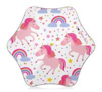 Parapluie pour enfants avec coins arrondis résistant au vent, motif licornes mignonnes