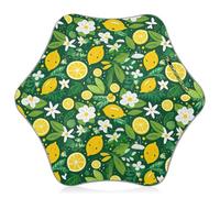 Parapluie pour enfants avec embouts de sécurité arrondis, petit parapluie mignon pour enfants de 4 à 8 ans, auvent de 88,9 cm, citrons et fleurs