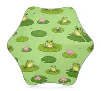 Parapluie pour enfants avec pointes de sécurité arrondies, parapluie léger et pluie pour enfants de 4 à 8 ans, auvent de 88,9 cm, grenouilles mignonnes de dessin animé, vert