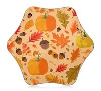 Parapluie pour enfants avec pointes de sécurité arrondies, parapluie léger pour enfants de 4 à 8 ans, auvent de 88,9 cm, feuilles d'automne vives, orange