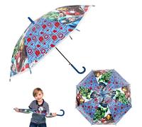 Parapluie pour enfants - Parapluie coupe-vent, résistant à l'eau, léger avec poignée adaptée aux enfants pour enfants de 3 à 7 ans - Parfait pour les jours de pluie, les voyages, la rentrée scolaire