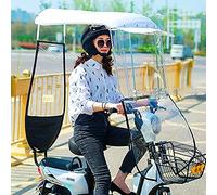 Parapluie pour scooter, housse de pluie entièrement fermée pour moto électrique, auvent universel pour scooter, pare-soleil, protection contre la pluie, B-blanc