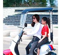 Parapluie pour scooter, housse de pluie entièrement fermée pour moto électrique, auvent universel pour scooter, pare-soleil, protection contre la pluie, A-Noir