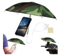 Parapluie pour téléphone avec Ventouse Support de téléphone pour téléphone extérieur Sun Shad Pare-Soleil Visière,Vert Militaire