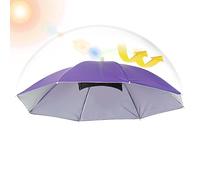 Parapluie - Protection UV pour la tête - Protection de la tête réglable - Accessoire d'extérieur léger pour le camping, la randonnée, la pêche, lilas, Siehe Beschreibung