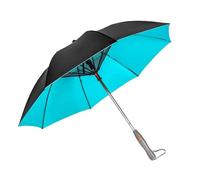 Parapluie rafraîchissant 3 en 1 avec ventilateur et brume, anti-UV, rechargeable, pour les voyages d'été, la plage, le golf, le sport, bleu, Rechargeable model