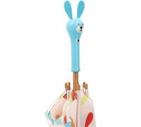 vilac - Parapluie Raoul Le Lapin - Accessoire en Bois Massif - Système d'Ouverture et de Fermeture Anti-Pincements - Colorés - pour Enfants à Partir de 3 Ans