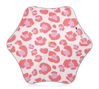 Parapluie rose corail imprimé léopard pour enfant, parapluie réfléchissant coupe-vent pour la pluie, parapluies bâtons pour enfants de 4 à 8 ans, auvent de 89 cm