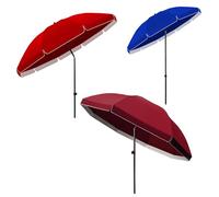 Parapluie Solaire, Parapluie D'extérieur, 2,2 M, 2,4 M, 2,6 M, 2,8 M, 3 M, 1 Pièce, avec Bouton Poussoir Inclinable/manivelle, Hauteur Réglable, Coupe-Vent(Blue,2.2m/7.3ft)