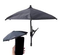 Parapluie Téléphone - 9 Pouces Parapluie Portable | Tissu Parapluies Clip - Parapluies Ajustable à 6 Nervures Résistant Aux Choc IDéal Pour Appels Navigation Réseaux Sociaux Et Protection éCran Mobile