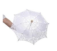 Parapluie tendance en dentelle résistant au soleil pour photographie décorative de mariage, plusieurs tailles, résistant au soleil pour mariage, Blanc., taille unique