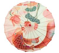Parapluie traditionnel japonais en papier huilé de 81 cm style chinois classique pour femme avec cadre en bambou style 1
