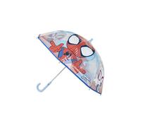 Parapluie transparent bubble Spidey enfant manuel en POE avec poignée crochet bleue