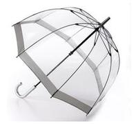 Parapluie transparent cloche argenté Birdcage Fulton G