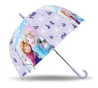Parapluie transparent en forme de cloche avec ouverture manuelle Violet 70 cm