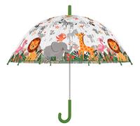 Parapluie Transparent Pour Enfants Avec Motifs De JUNGLE Et Poignée Verte