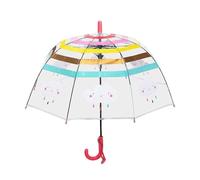 Parapluie transparent pour enfants pour la pluie, parapluie coupe-vent avec poignée à crochet facile à prendre en main pour tout-petits filles et garçons Ncb405, rose, 70X68cm