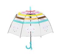 Parapluie transparent pour enfants pour la pluie, parapluie coupe-vent avec poignée à crochet facile à prendre en main pour tout-petits filles et garçons Ncb405, bleu, 70X68cm
