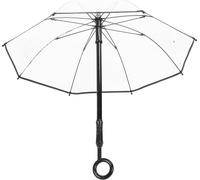 Parapluie transparent Vaporisation d'eau Push Pull Pluie légère transparente avec poignée circulaire pour jeu d'archet