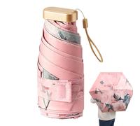 Parapluie UV - Parapluie de pluie pliable de 91 cm | Mini protection solaire pliable compacte pour peinture à l'huile | portable en vinyle noir résistant à la chaleur | Poignée Premium Durev