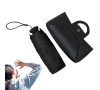 Parapluie Voyage Anti-Vent | Parasol Léger et Pliable pour Voyage | Protection Solaire & Intempéries pour Randonnée Camping Concerts Événements Sportifs, Noir, Se référer à la description