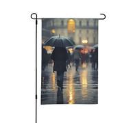 Parapluies de jardin avec imprimé tristesse et tempête 30,5 x 45,7 cm pour l'extérieur, parfait pour la Saint-Valentin et le printemps