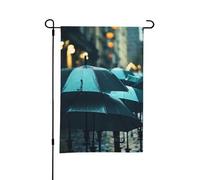 Parapluies de jardin avec imprimé tristesse et tempête 30,5 x 45,7 cm pour l'extérieur, parfait pour la Saint-Valentin et le printemps