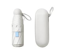 Parapluies pliants Parapluie Pliant Manuel léger for Femme, Pare-Soleil Anti-UV, Parapluie de Poche, Protection Solaire, Portable for la Pluie et Le Soleil Portable(White)