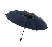 Parapluies pliants Parapluie résistant Double Couche à l'épreuve du Vent entièrement pluvieux Hommes Femmes mâles Grands parasols Parasol (Bleu)