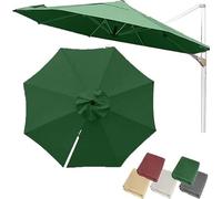 Parapluies Remplacement Auvent Rond Haut Parapluie Offset Suspendu Parasol Tissu For Jardin Extérieur Patio Cour Pont Pelouse(Green,Single top-3m( 10ft))