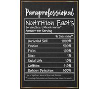 Paraprofessional: Paraprofessional Presents For Men and Women - Prfect Journal For Paraprofessional Christmas and Birthday Gift Ideas, Para ... Aide Back To School and End Of Year Gifts