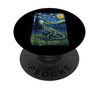 Parasaurolophus Nuit Étoilée Parasaurolophus Peinture PopSockets PopGrip Adhésif