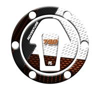 Paraserbatoio.it Adhésif effet 3D protection anti-pluie résiné compatible avec KTM 790 Adventure - Protection bouchon - blanc v2
