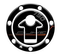 Paraserbatoio.it Adhésif effet 3D protection anti-pluie résiné compatible avec KTM DUKE 790 THE SCALPEL - Protection bouchon - Couleur noir v2
