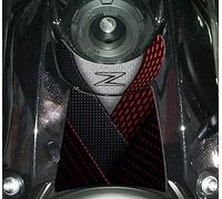 Paraserbatoio.it Autocollant en résine effet 3D pour moto compatible avec Kawasaki Z650 (Metallic Phantom Silver - Metallic Carbon Gray, protection zone clé), Protezione Zona Chiave