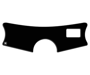 Paraserbatoio.it Autocollant en résine pour plaque de direction avec gonfleur compatible avec Kawasaki ZX 12 R Dimensions 172,7 x 60,6 mm Noir