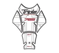 Paraserbatoio.it Protège-réservoir en résine adhésive effet 3D pour moto compatible avec TRIUMPH Street Triple 765 2017 18 19 v2