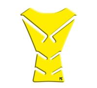 Paraserbatoio.it PROTÈGE-RÉSERVOIR RÉSINE ADHÉSIF NEUTRE EFFET 3D, POUR MOTOS - UNIVERSEL - Forme Caroline, taille 20 cm x 15 cm Couleur jaune